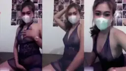 Giva Uting Goyang Nenen Coklat Dengan Lingerie Transparan Di Mango