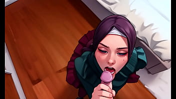 Gadis Muslimah Berhijab Tunduk Berlutut Dan Mengisap Kontolku Dengan Patuh Seperti Pelacur Kecil Yang Baik